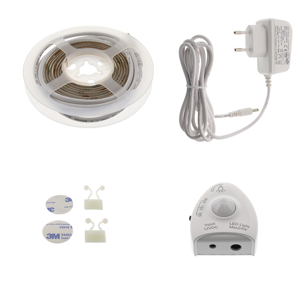 Bed / uitstap / kast LED verlichting met PIR bewegingssensor dimbaar