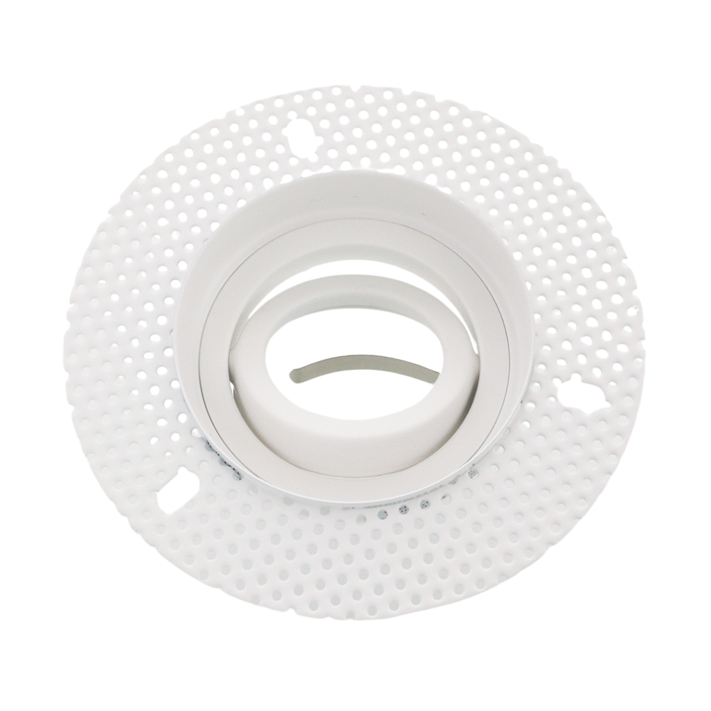 LED trimless stucframe spot armatuur rond WIT kantelbaar