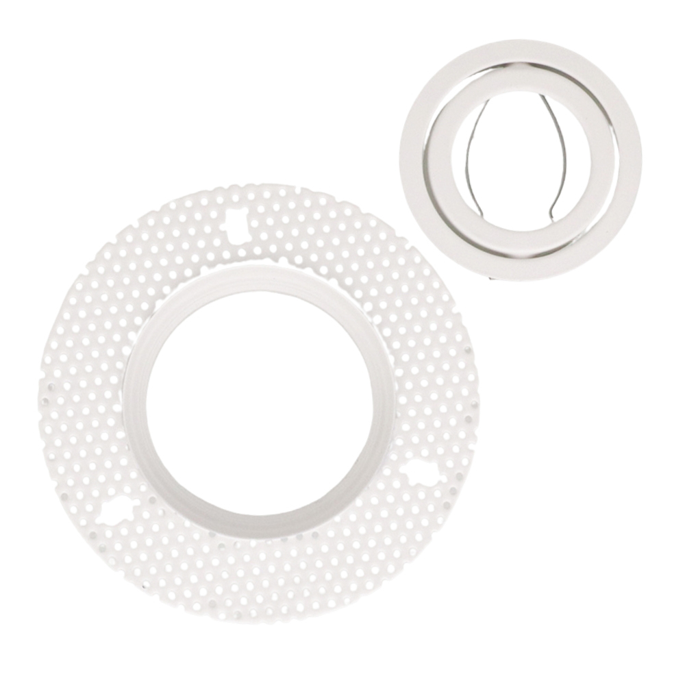 LED trimless stucframe spot armatuur rond WIT kantelbaar