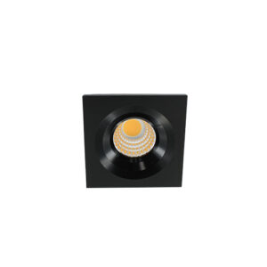 LED mini spot 4545mm 3Watt vierkant ZWART dimbaar