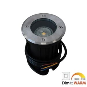 LED grondspot GU10 7Watt COB rond RVS dimbaar IP65