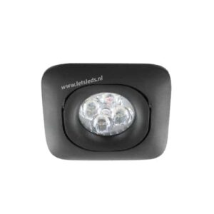 LED spot GU10 4Watt vierkant ZWART dimbaar