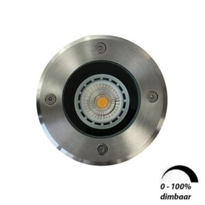 LED grondspot GU10 6Watt COB rond RVS dimbaar IP65