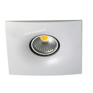 LED spot GU10 COB 3Watt vierkant WIT dimbaar