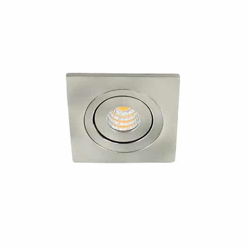 Libra LED mini spot kantelbaar 3Watt vierkant NIKKEL IP65 dimbaar