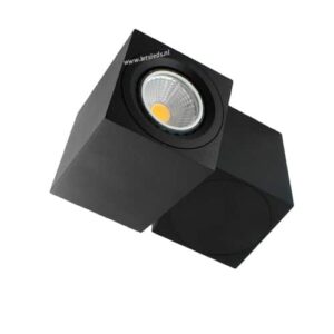 LED opbouwspot Malta 5Watt vierkant draaibaar ZWART dimbaar