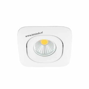 LED spot GU10 5Watt COB vierkant WIT dimbaar