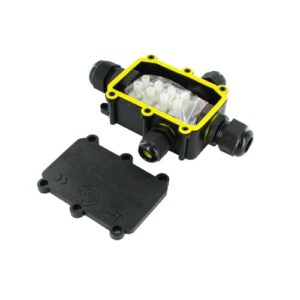 Lasdoos 4-voudig IP68 waterdicht kabelverbinder zwart 2x 6-9 en 2x 9-12mm kabel