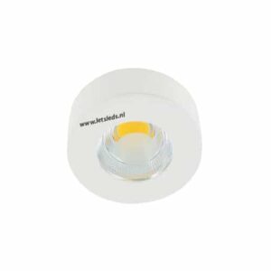 LED opbouwspot 3Watt rond WIT dimbaar