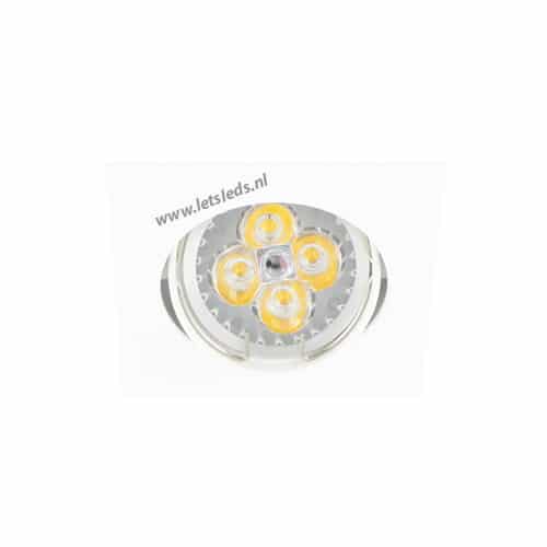 LED spot WIT kantelbaar GU10 4Watt vierkant dimbaar