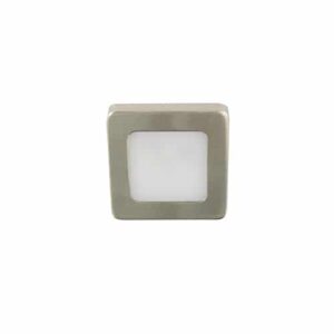 Pluto LED mini opbouwspot 3Watt vierkant NIKKEL dimbaar