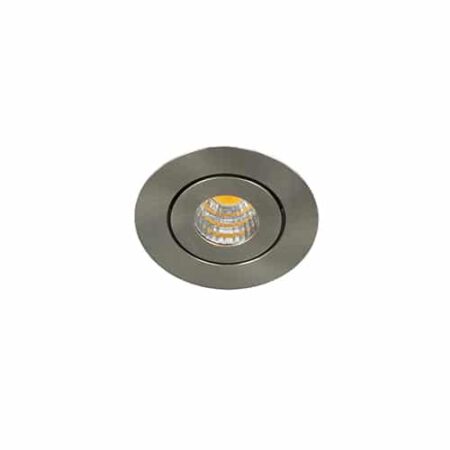 LED mini spot 52mm kantelbaar 3Watt rond NIKKEL IP65 dimbaar