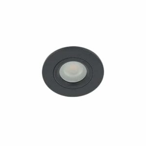LED mini spot GU10 3Watt rond ZWART IP65 dimbaar