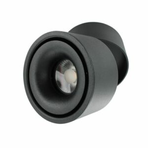 LED opbouwspot 5Watt rond kantelbaar ZWART dimbaar