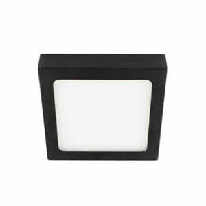 LED plafonniere 9Watt vierkant ZWART 230Volt dimbaar