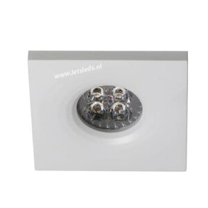 LED spot GU10 4Watt vierkant WIT dimbaar