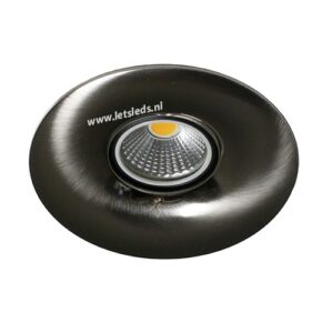 LED spot MR16 COB 3Watt rond NIKKEL dimbaar (12 Volt)