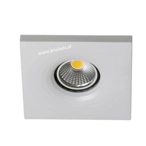 LED spot MR16 COB 3Watt vierkant WIT dimbaar (12 Volt)