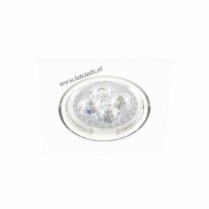 LED spot WIT kantelbaar MR16 4Watt vierkant dimbaar (12Volt)
