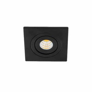 LED mini spot 60x60mm kantelbaar 3Watt vierkant ZWART IP65 dimbaar-1