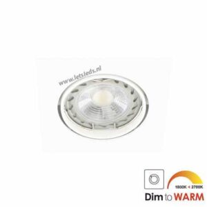 LED spot WIT kantelbaar GU10 7Watt vierkant dimbaar