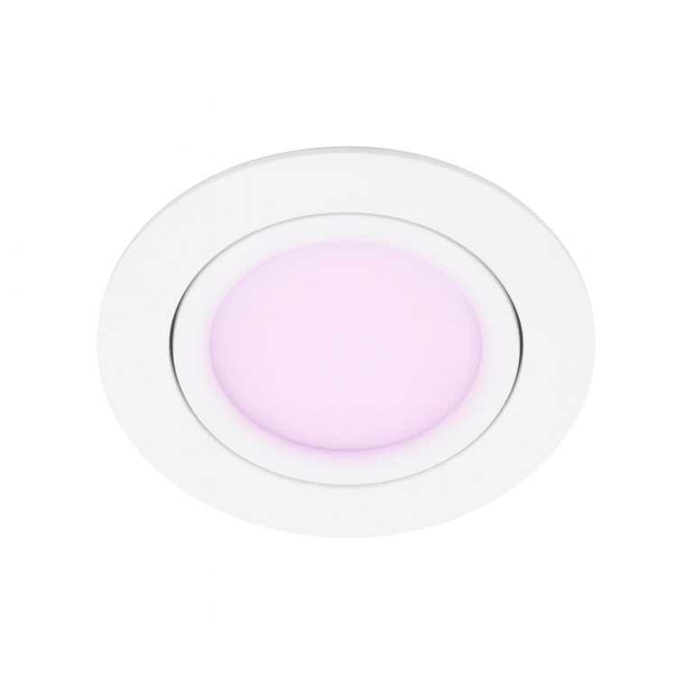 Mondo ondiepe inbouwspot - White & Color - rond WIT 8Watt IP65 - Zigbee 3