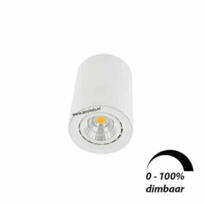 LED opbouwspot Malta 6Watt rond WIT dimbaar