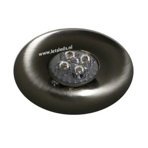 LED spot GU10 4Watt rond NIKKEL dimbaar