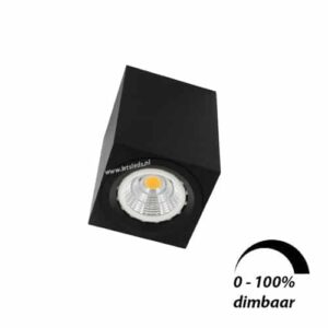 LED opbouwspot Malta 6Watt vierkant ZWART dimbaar