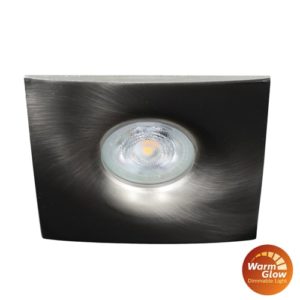 Philips LED spot GU10 2,6Watt vierkant NIKKEL dimbaar Warm Glow