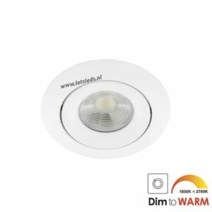 LED spot GU10 7Watt COB rond WIT dimbaar