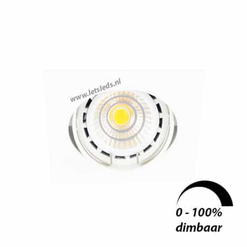 LED spot WIT kantelbaar GU10 6Watt vierkant dimbaar