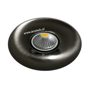 LED spot GU10 COB 5Watt rond NIKKEL dimbaar