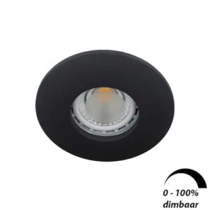 LED spot Calisto GU10 6Watt rond ZWART IP65 dimbaar