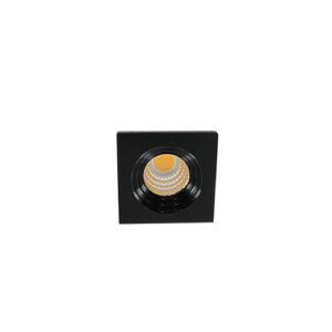 LED mini spot 3838mm 3Watt vierkant ZWART dimbaar