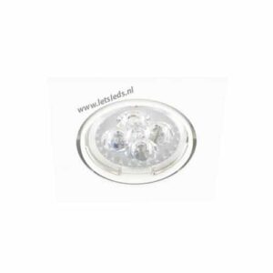 LED spot WIT kantelbaar GU10 4Watt vierkant dimbaar