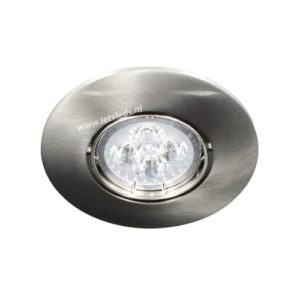 LED spot kantelbaar GU10 4Watt rond NIKKEL dimbaar