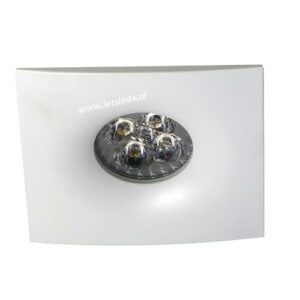 LED spot GU10 4Watt vierkant WIT dimbaar