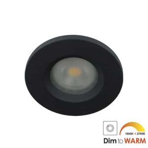 LED spot GU10 7Watt rond ZWART IP65 dimbaar