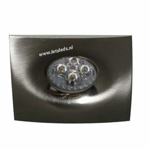 LED spot GU10 4Watt vierkant NIKKEL dimbaar