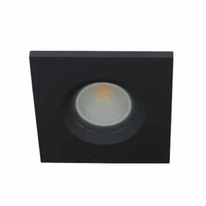 LED spot GU10 COB 5Watt vierkant ZWART IP65 dimbaar