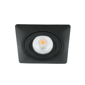 LED spot XL kantelbaar 5Watt vierkant ZWART IP65 dimbaar