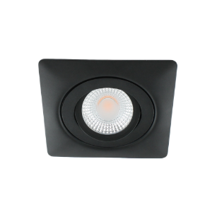 LED spot XL kantelbaar 5Watt vierkant ZWART IP65 dimbaar