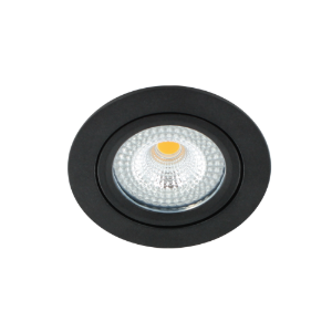 LED spot kantelbaar 5Watt rond ZWART IP65 dimbaar D1-1 - Zonder driver