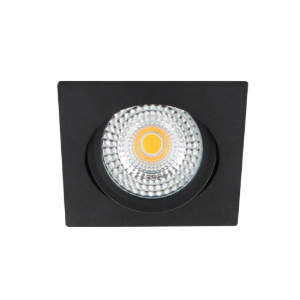 LED spot kantelbaar 5Watt vierkant ZWART IP65 dimbaar D1-2 - Zonder driver