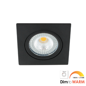 LED spot kantelbaar 7Watt vierkant ZWART IP65 dimbaar DTW-1 - Zonder driver