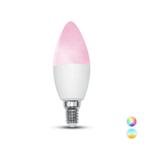 Novo E14 SMART LED lamp 9Watt kaars dimbaar RGBW