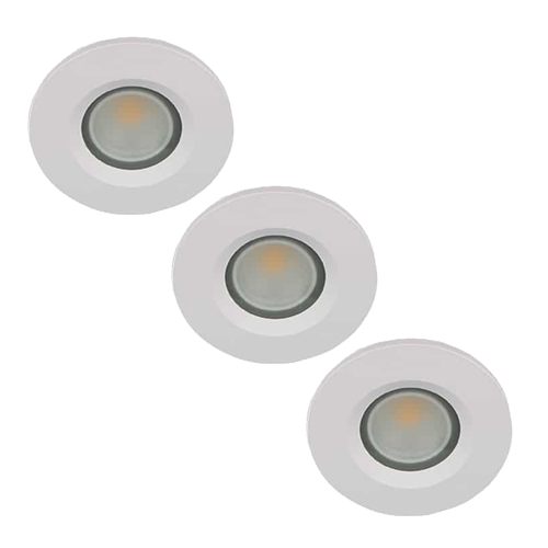 Set 3x LED spot GU10 COB 5Watt rond WIT IP65 dimbaar D2