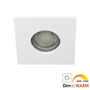 LED spot GU10 7Watt vierkant WIT IP65 dimbaar D1