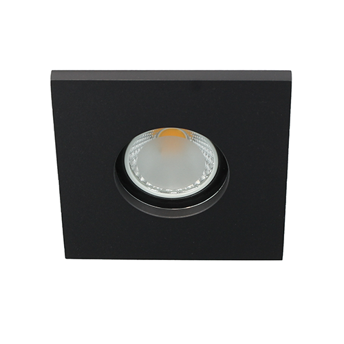 LED spot MR16 COB 5Watt vierkant ZWART IP65 dimbaar (12 Volt)